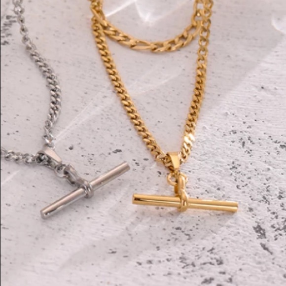 💛Gold plated double layered chain necklace - Picture 5 of 5